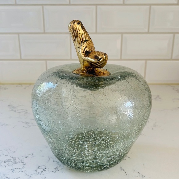 Large Clear Glass Apple Figurine - Picture 6 of 16